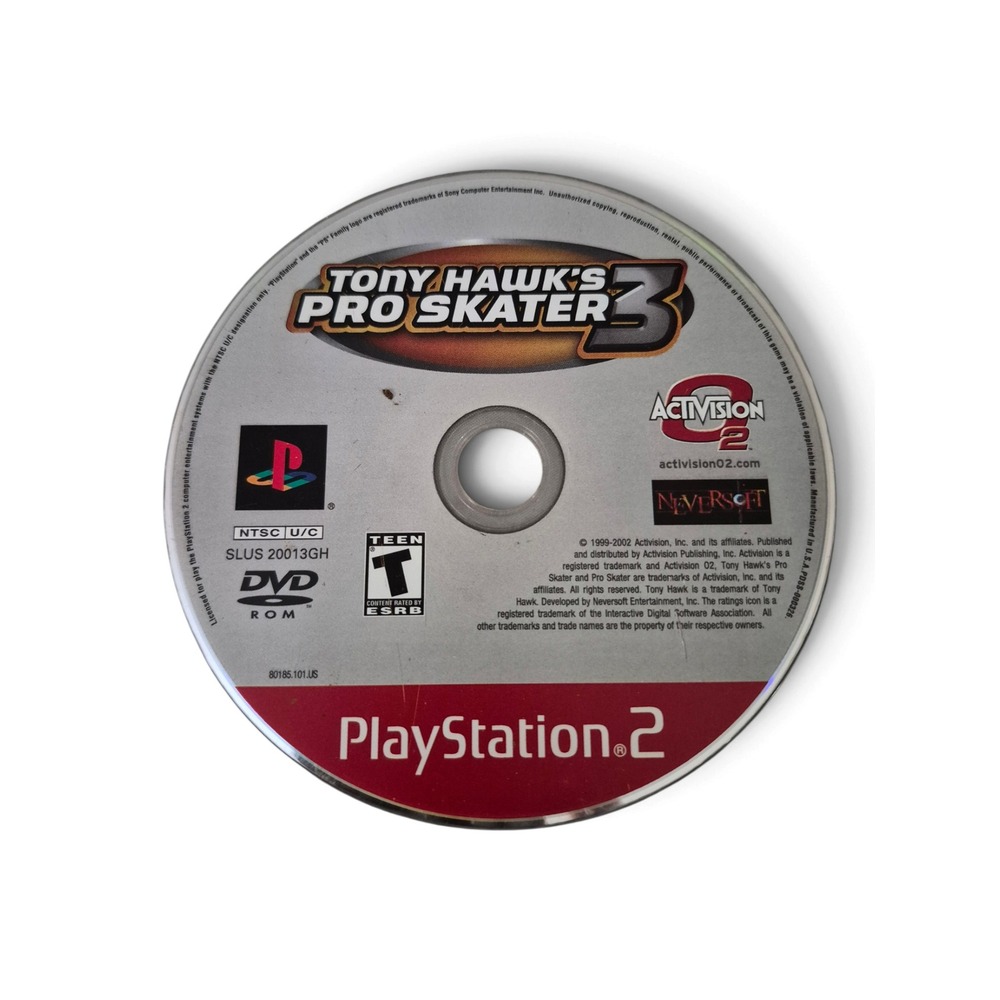 Activision Tony Hawk's Pro Skater 3 PS2 Video Game Disc Only Silver